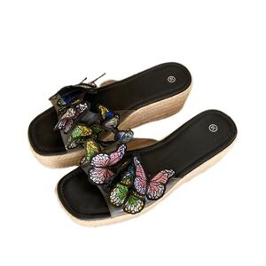 3D Butterfly Espadrille Wedge Sandals Women’s Boho Fairycore Whimsical Summer